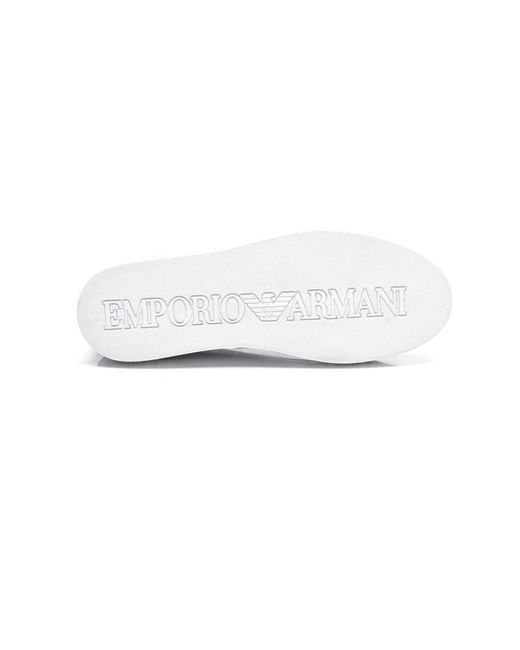 Emporio Armani Blue Logo Casual Sneakers for men