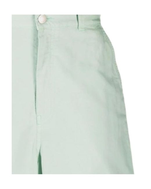 AMI Blue Wide-Leg Loop-Strap Bermuda Shorts for men