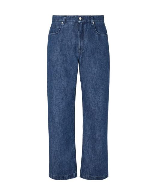 Fendi Blue High Waisted Straight Leg Jeans for men