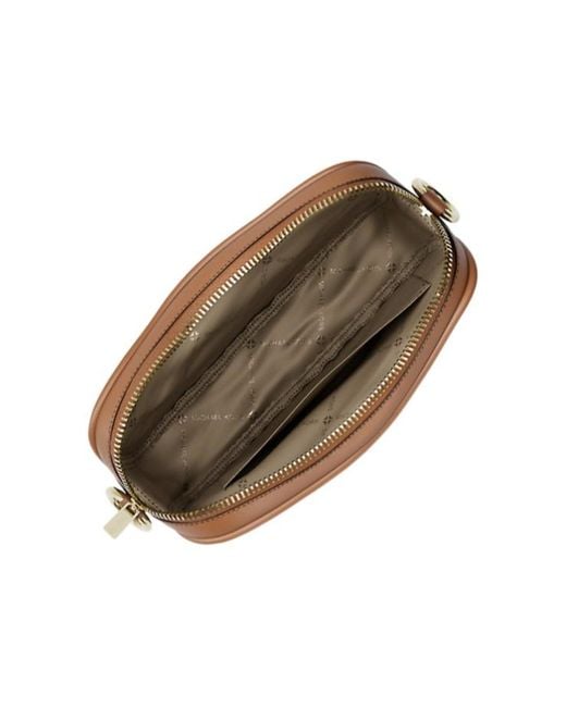Michael Kors Brown Jet Set Small Signature Logo Camera Crossbody Bag