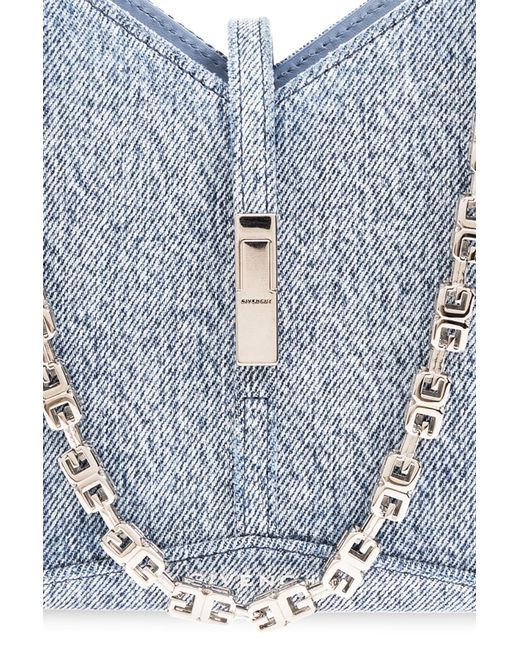 Givenchy Blue Cut-Out Zipped Small Shoulder Bag
