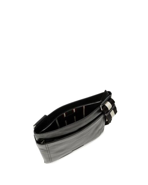Bally Black Logo Shoulder Bag for men