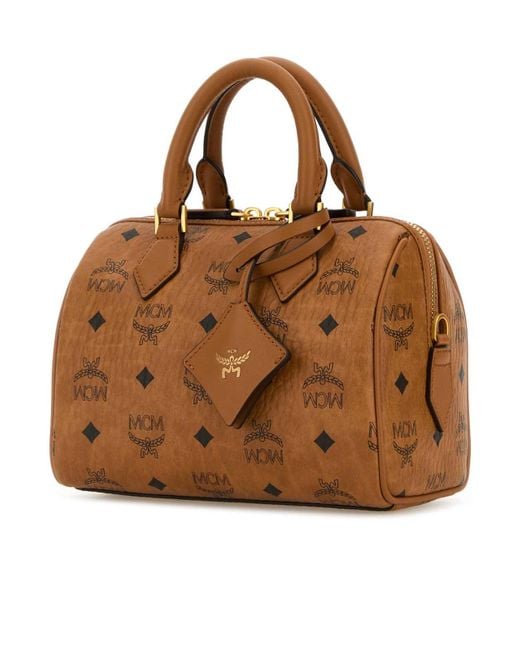 MCM Brown Ella Boston Bag