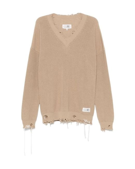 MM6 by Maison Martin Margiela Natural Cotton Sweater for men