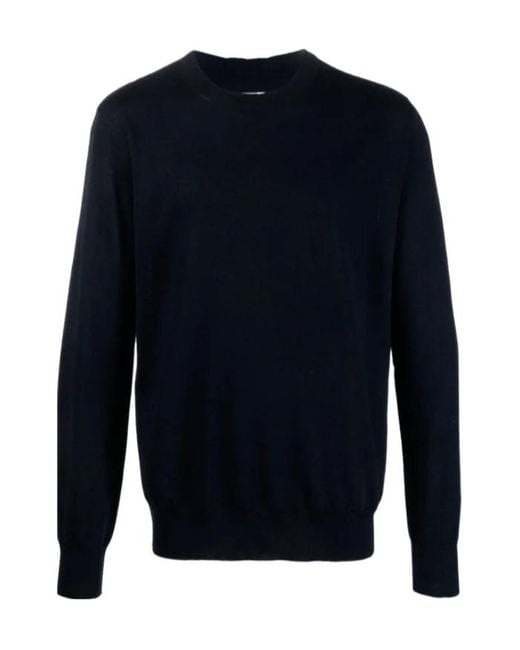 Jil Sander Blue Crewneck Knitted Jumper for men