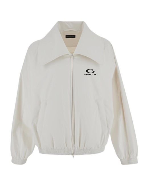 Balenciaga White Loop Sports Icon Tracksuit Jacket
