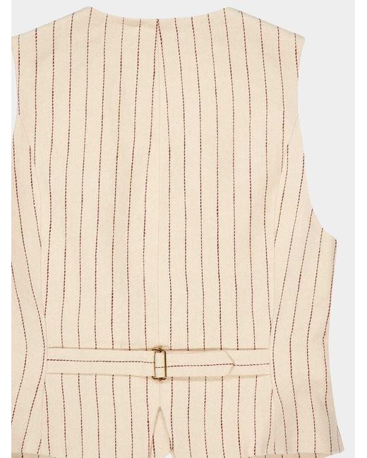 Zimmermann Natural Pinstripe Button Vest