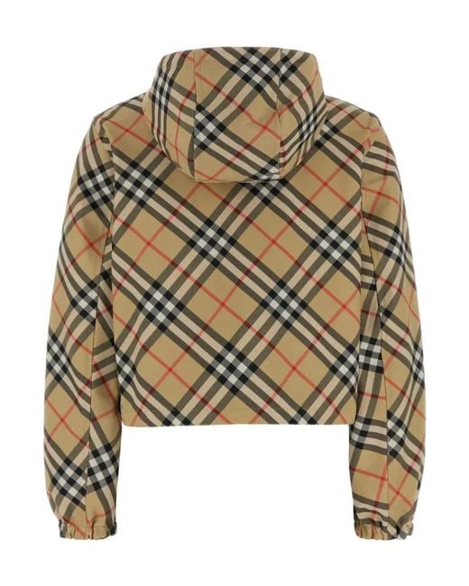 Burberry Metallic Ekd Checked Hooded Reversible Jacket