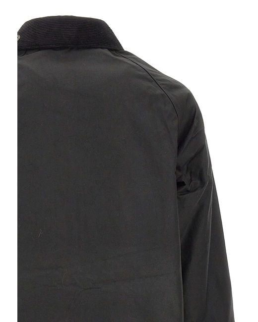 Barbour Black Spey Slim Waxed Jacket for men