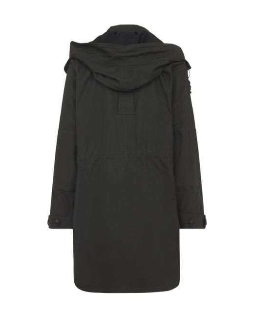 Maison Margiela Black Long Sleeved Hooded Coat for men