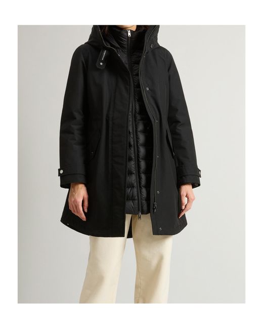 Woolrich Black Ramar Straight Hem Parka