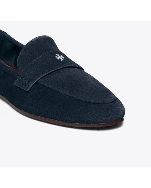 Tory Burch Blue Slip-On Ballet Loafers