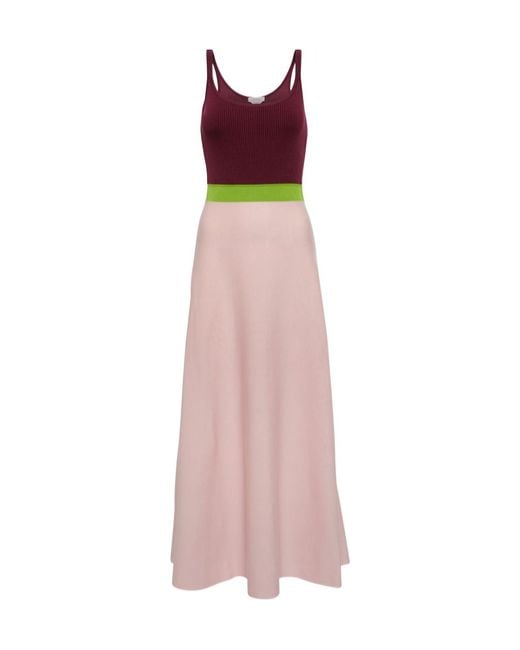 Gabriela Hearst Purple Wool And Silk Long Dress