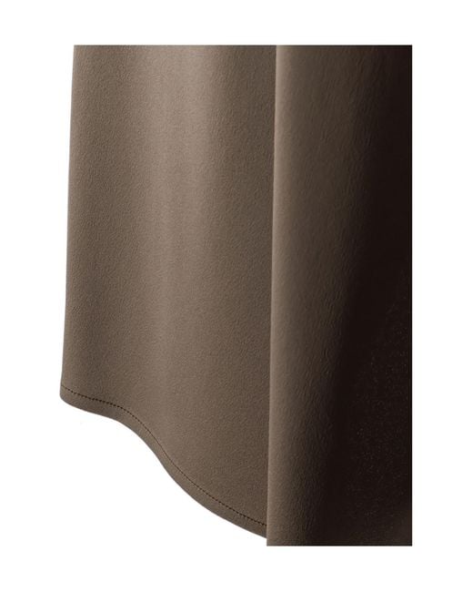 Alysi Brown Asymmetric Flared Skirt