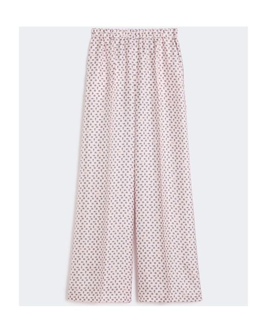Max Mara Pink Vischio All-Over Printed Trousers