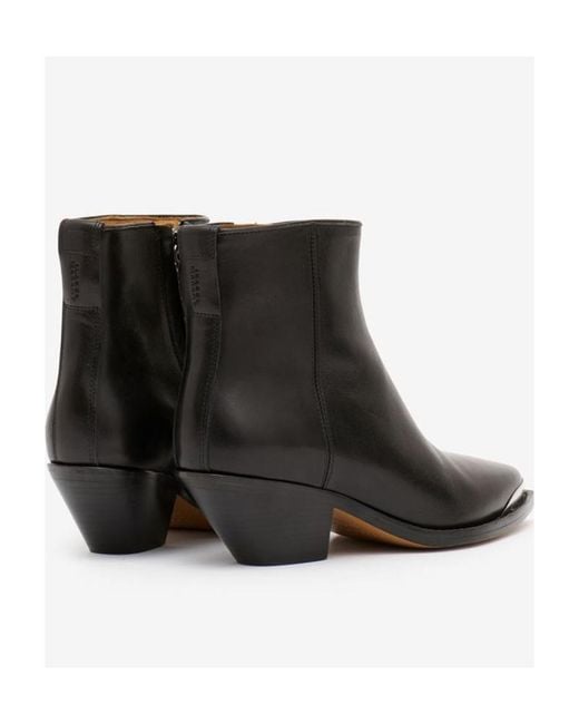 Isabel Marant Black Adnae Zipped Ankle Boots
