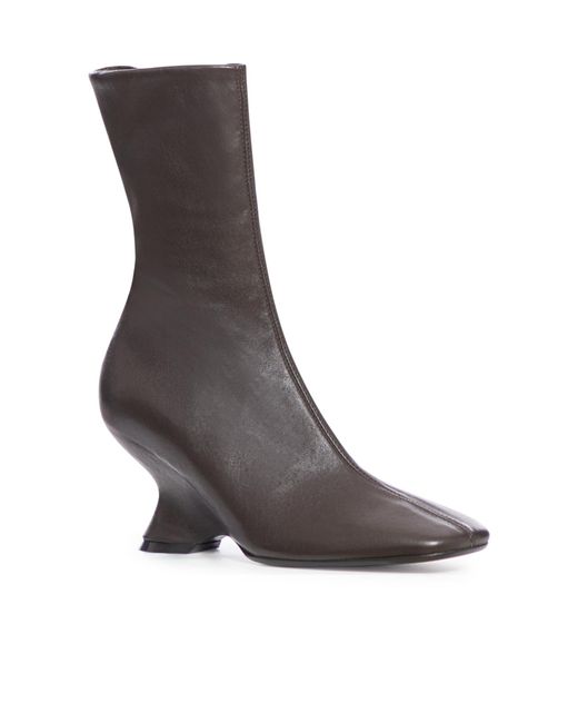 Dries Van Noten Brown Leather Bootie