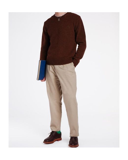 Baracuta Brown Shetland Sweater for men