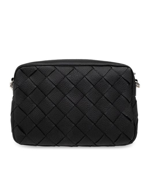 Bottega Veneta Black Intrecciato Medium Shoulder Bag for men