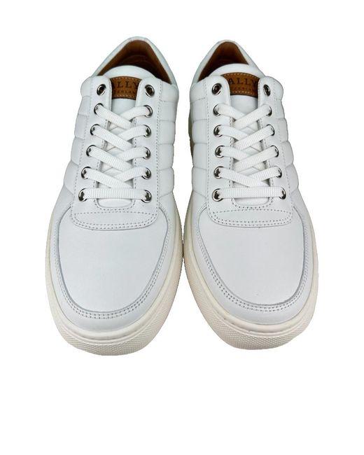 Bally White Logo Casual Sneakers for men