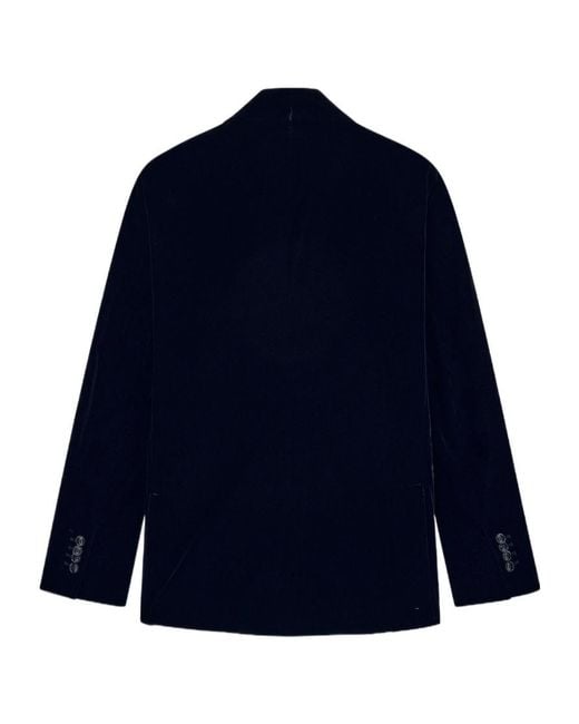 Giorgio Armani Blue One Shot Velvet Blazer for men