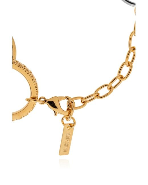 Moschino White Embellished Bracelet