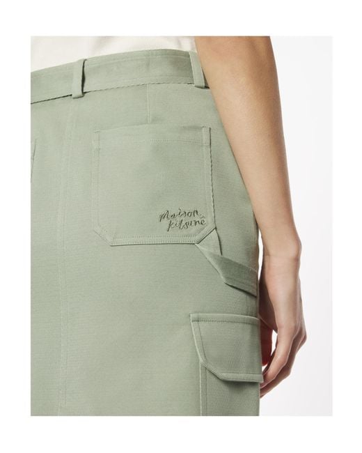 Maison Kitsuné Green Maison Kitsuné Belted Utility Skirt