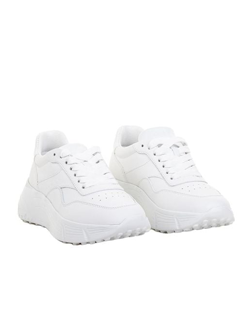 Hogan White Hi-Fi Leather Sneakers