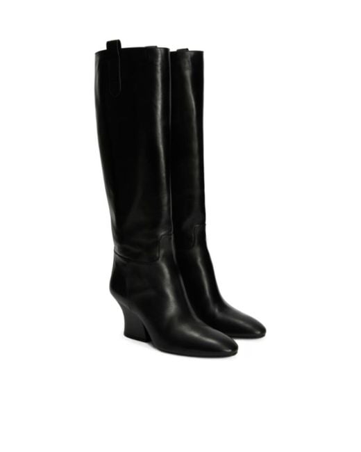 Jil Sander Black Lune Knee-High Boots