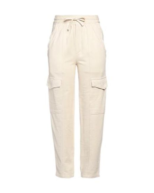 Isabel Marant Natural High-Waisted Cargo Pants With Multiple Pockets