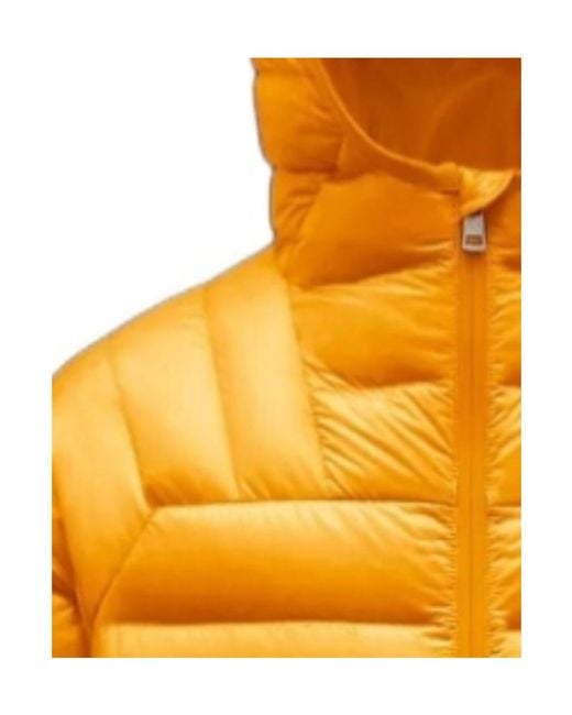 Moncler Orange Hooded Padded Down Jacket for men