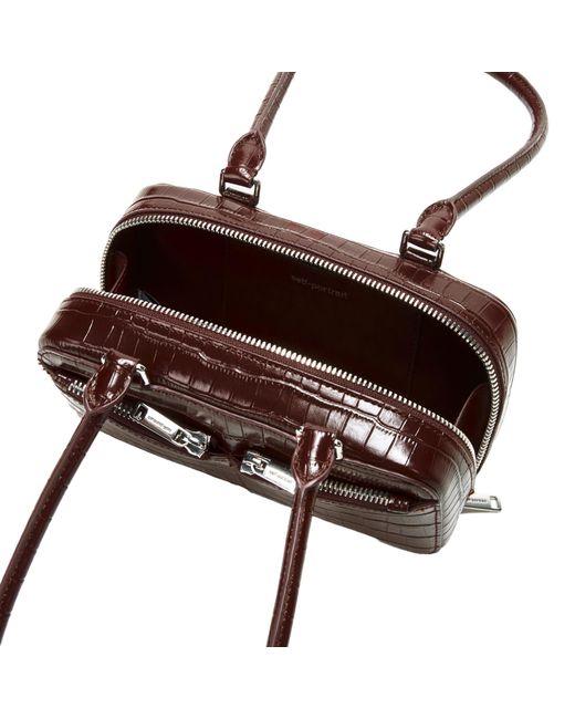 Self-Portrait Brown Embossed Mini Shoulder Bag