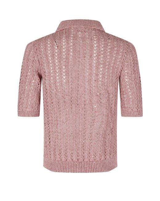 Eleventy Pink Short-Sleeved Knitwear