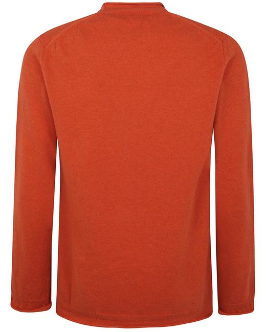 Comme des Garçons Red Round-Neck Wool Sweater for men