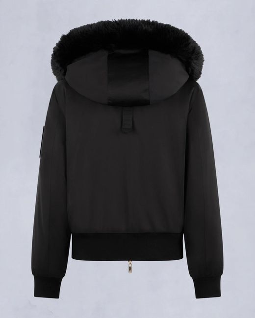 Moose Knuckles Black Series Original Satin Debbie Bomber Jacket