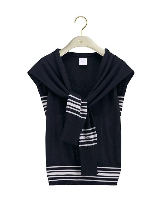 Dior Blue Striped Sweater