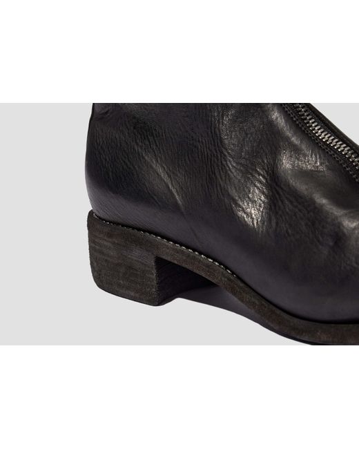 Guidi Black Round Toe Boots for men