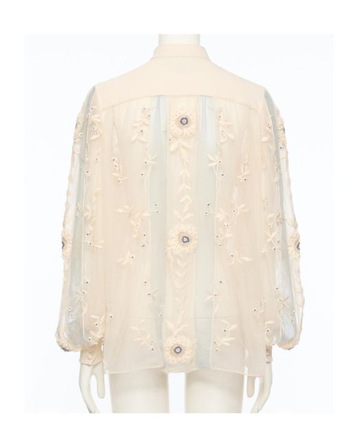 Valentino White Collared Long-Sleeved Shirt