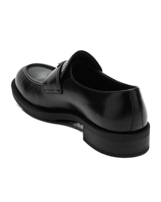 Prada Black 50Mm Chocolate Loafers for men