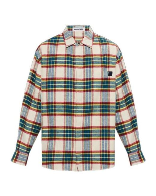DARKPARK Gray Ethan Checked Shirt for men