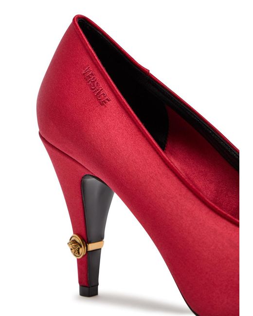 Versace Red Satin High Heels