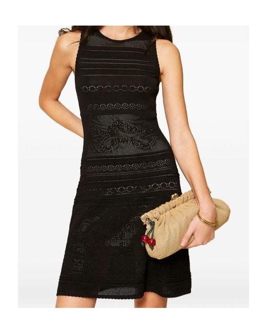 Twinset Black Knitted Open Back Dress