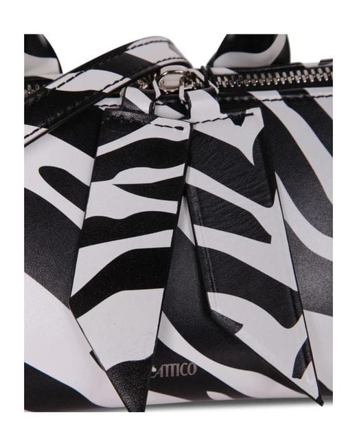 The Attico Black The Friday Printed Mini Shoulder Bag