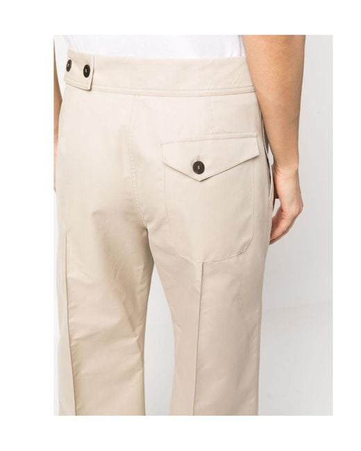 Studio Nicholson Natural Low Rise Tailored Straight-Leg Trousers