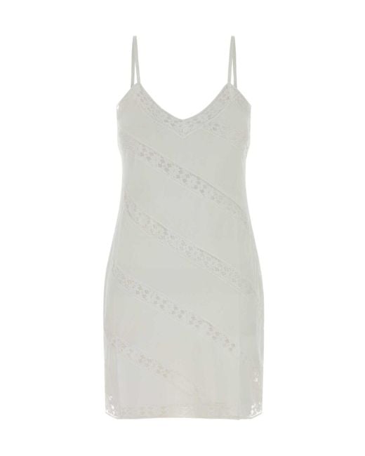 GIMAGUAS White Beatrice Lace Mini Dress
