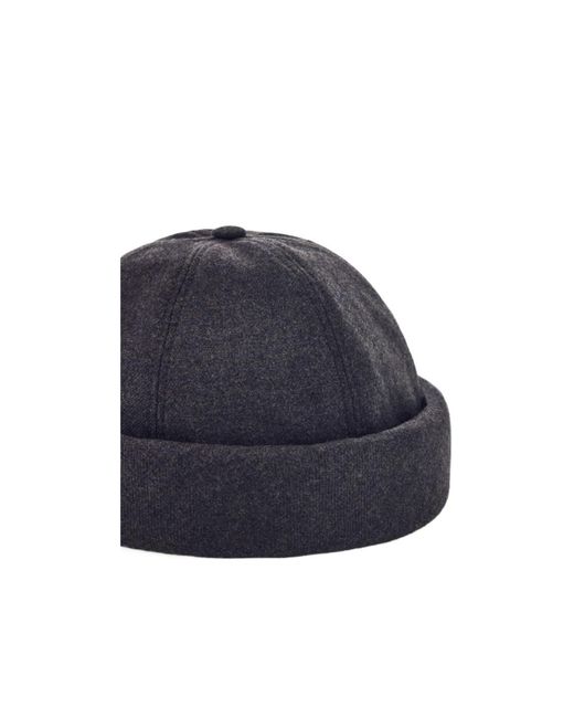 Giorgio Armani Blue Cuffed Docker Hat for men