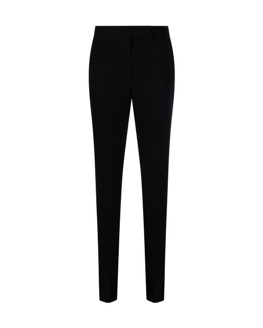 Max Mara Black Pianoforte Vincita Pleat Detailed Straight Leg Pants