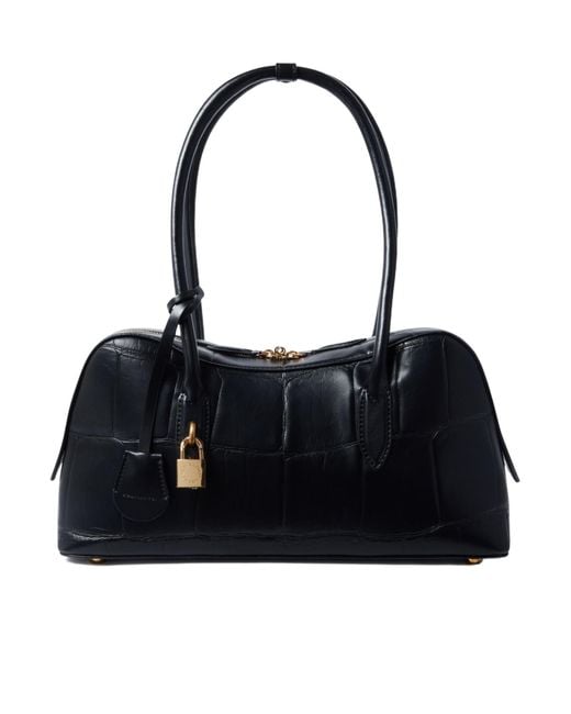 Stella McCartney Black Ryder Embossed Shoulder Bag