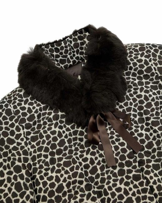 Weekend by Maxmara Gray Leopard Print Long Overcoat