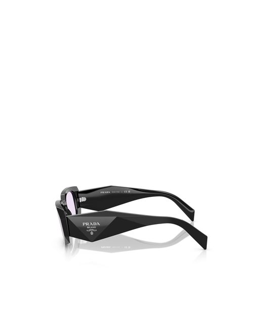 Prada White Eyewear Rectangular Frame Sunglasses